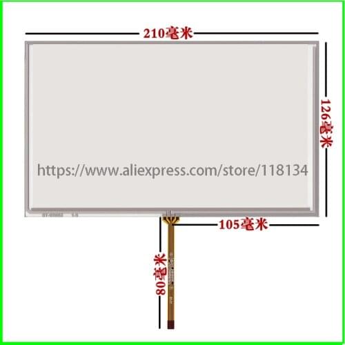 NEW 9 inch Resistance screen Digitizer for AT090TN10 AT090TN12 210*126 handwritten car DVD navigation GPS touch screen panel