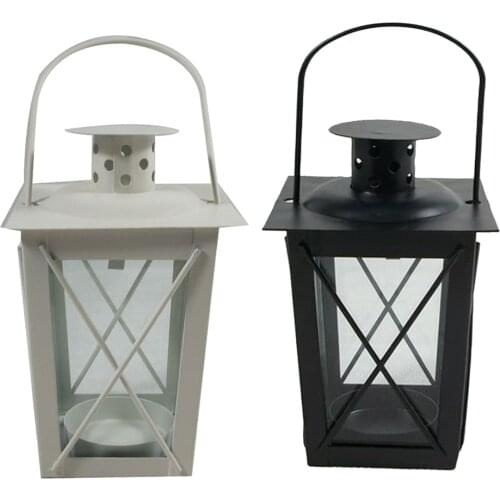 Retro Moroccan Style Candlestick Small Led Candle Holder Metal Tealight Candle Lanterns Tabletop Hanging Decor for Home Decor