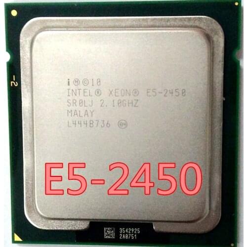 Intel Xeon E5 2450 SR0LJ 2.1GHz 8-Core 20M LGA1356 E5-2450 CPU processor E5-2450