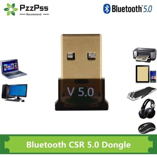 PzzPss USB Bluetooth 5.0 Adapter Transmitter Receiver CSR 5.0 Audio Bluetooth Dongle Wireless USB Adapter for Computer Lapytop