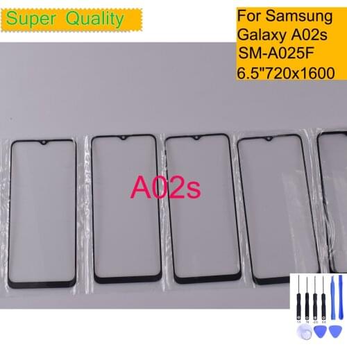 For Samsung Galaxy A02S Touch Screen Front Glass Panel LCD Outer Display Lens A02s A025 Front Glass Replacement