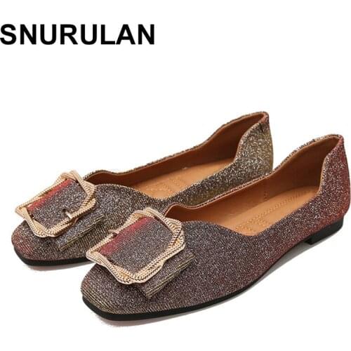 SNURULAN 2020Flat Shoes Women Luxury Shoes Women Designers Fashion Zapatos Elegantes De Mujer Scarpe Donna Dames Schoenen