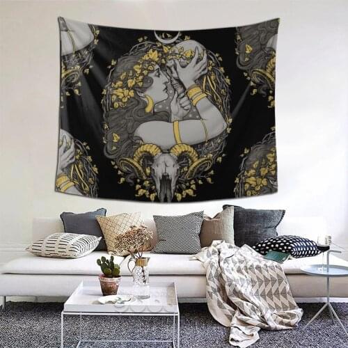 THE WITCH Tapestry Anime Cartoon Kawaii Tapestry Wall Bedspread kawaii Hanging Blanket For Living Room