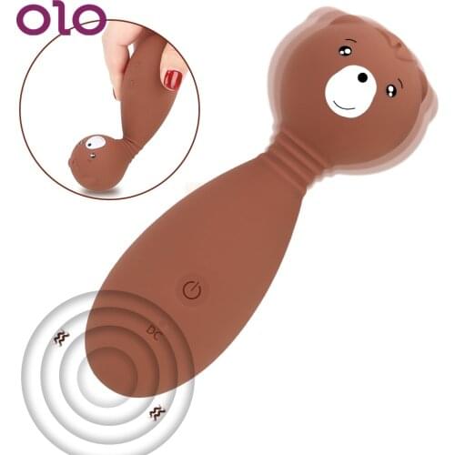 OLO 12 Speeds 360 Degree Rotation Vibrating Dildo Clitoris Stimulator Sex Toys for Women G Spot Vibrator Cute Bear