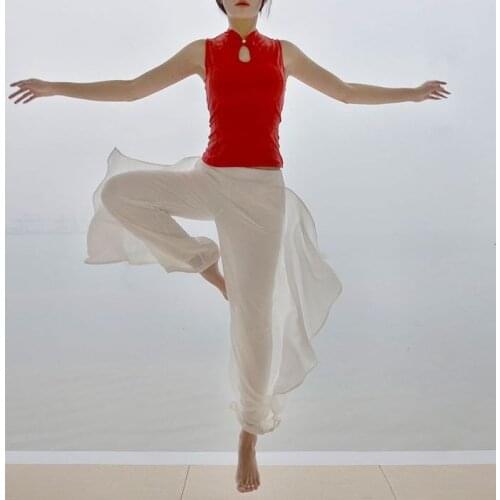 Yoga show thin spring/summer dress sexy white yoga suit professional performance dance clothing