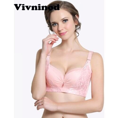 Famous Brand Plus Size Big Sexy Push Up Bra for Women Push Up Sexy Bras Large Cup Bras C D E Cup Lace Underwear Lingerie 38-46