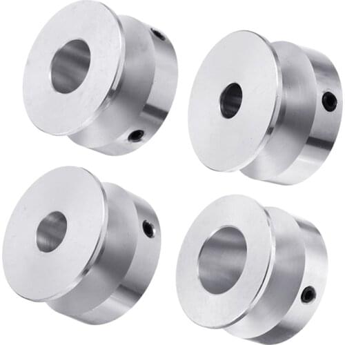 1pc Silver Aluminum Alloy 40MM Single Groove Pulley A Type Spindle Pulley Wheels 8-20MM Fixed Bore for Spindle Motor Round Belt