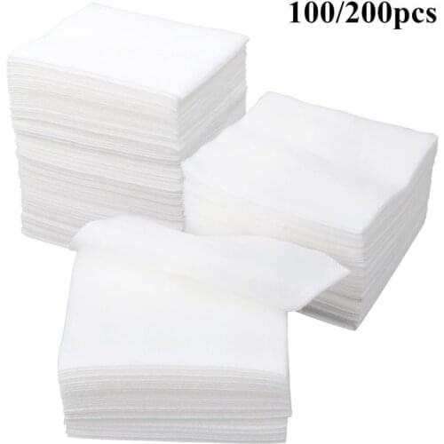 100/200pcs Medical Gauze Non Woven Gauze Sponge Used Wound Care Gauze For Wound Care First Aid Supplies Medical Supplies
