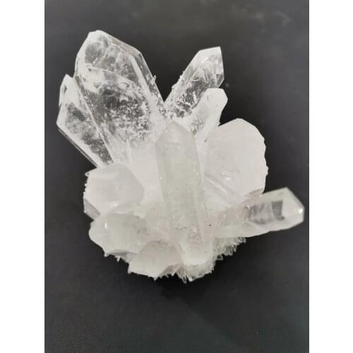 100%Natural White Crystal Cluster Druse Quartz Crystal Wand Nunatak Chakra Healing Reiki Stone Column Point Radiation