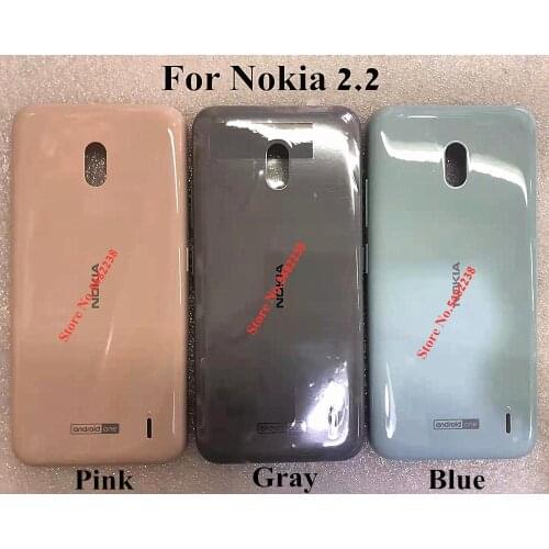 100% Original For Nokia 2.2 Rear Back Cover Back Housing Battery Cover Mobile Phone Case Wiht Side Buttons Replacement Parts
