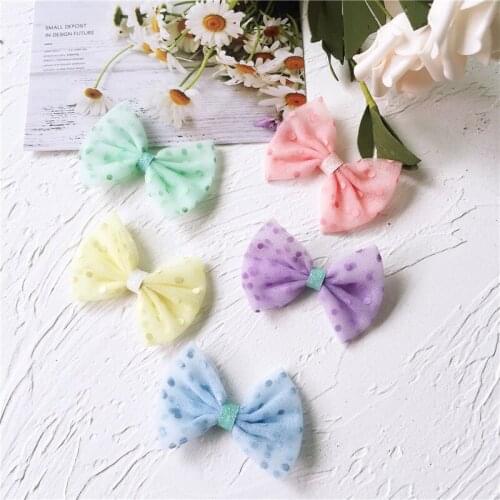 15pcs/lot 6*4cm Sparkly balloon bow DIY Tie Shaped Appliques Satin Ribbon Bow Appliques Craft DIY Wedding Decoration