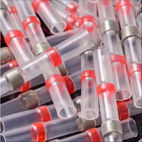 20/50PCS Wire Connectors 22-18AWG Waterproof Solder Seal Heat Shrink Butt Connectors Terminator Electrical Wire Crimp Terminals