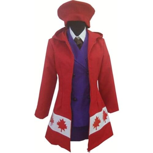 2017 Anime APH Axis Powers hetalia cosplay Canada costume Army Uniform