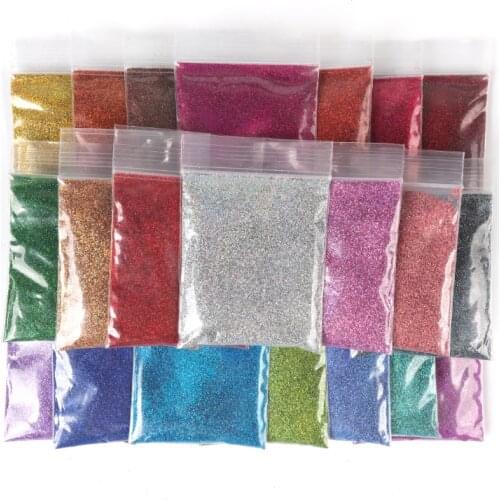 Rikonka 21PCS Holographic Nail Glitter Powder Shining Sugar 10g/bag Nail Glitter Hot Sale Dust Powder For Nail Art Decorations