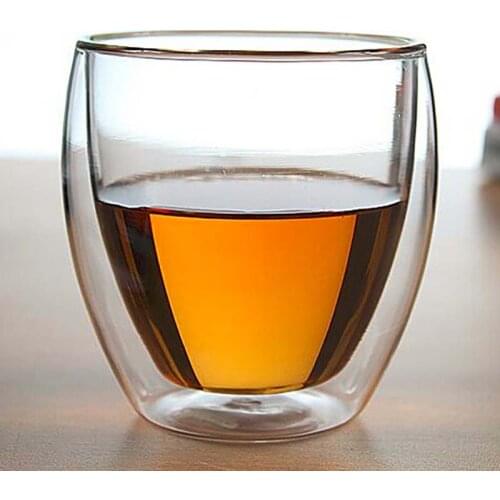 250ml Red wine whiskey glasses Shot tumbler vodka cup Coffee juice cups Tea creative mug Double wall drinking glass