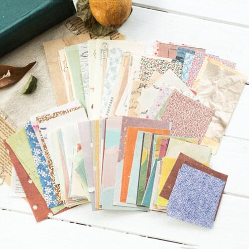 60 Pcs/Pack Retro Memo Pad Cute Journal Decoration Memo Paper Creative Scrapbook Message Paper Stationery School Office Supplies