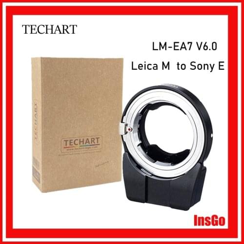 TECHART LM-EA7 AF V6.0 Adapter Lens Adapter Auto Focus Adapter for Leica M Camera Lens to Sony NEX A7RII A6300 A9 A7SII Camera