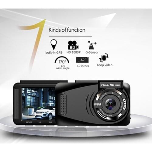 Car DVR 3.0 Full HD 1080P DashCam Vehicle Camera Video Recorder Auto Registrar Car Parking Monitor Motion Detector Car Camcorder