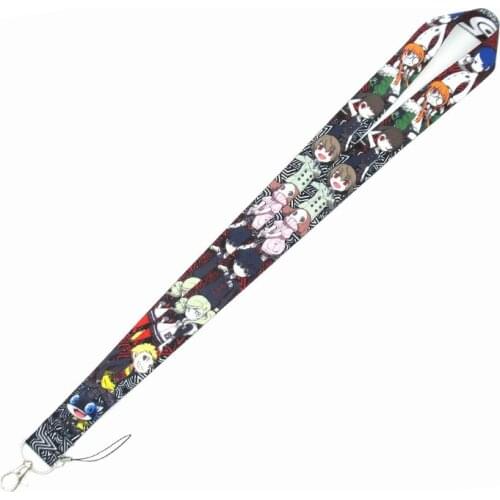 Anime Game Persona 5 Lanyards Keychain P5 Akira Kurusu Anne Takamaki Fashion Printed Webbing Hang Rope Mobile Phone Neck Straps
