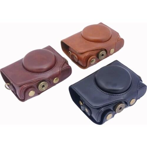 New PU Leather Video Camera Case Bag For Canon SX730 SX720 Powershot SX730 with strap