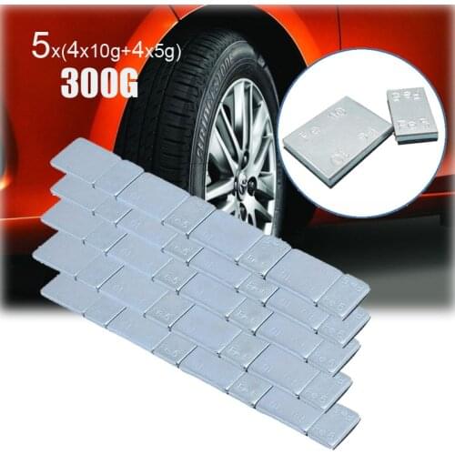 5 Sets (40 pieces) Iron Wheel Tyre Tire Balance Weights Adhesive for Car Auto Motorcycle Diagnostic-Tool 60g (4x10g + 4x5g)