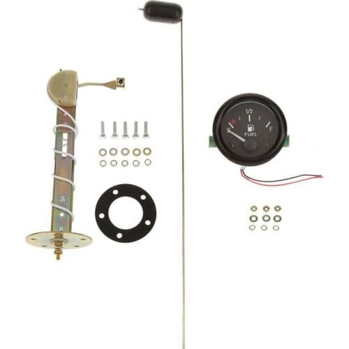 Dropship 2'' 52mm Automotive Petrol Motor Car Truck Fuel Gauge Fuel Level Meter with Fuel Sensor White LED E 1/2 F Pointer 12V