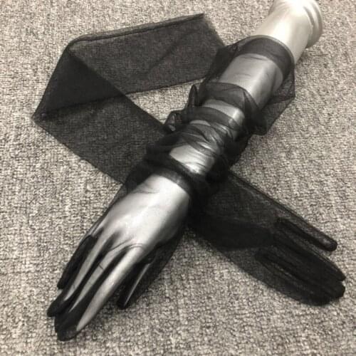 Elegant Long Bridal Gloves Elbow Length Finger Tulle Wedding Gloves 2020 Spring New Arrival