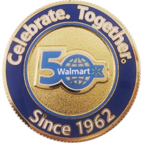 China Factory Custom Enamel Walmart Metal Souvenir Coin K200268