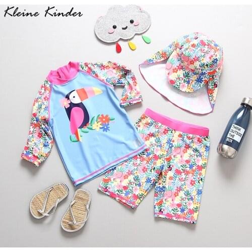Swimsuit Girl Three Pieces Toddler Bathing Clothes 2020 Summer UV 50 Girls Swimwear Children Swimming Suit Kids Pool Beach Wear