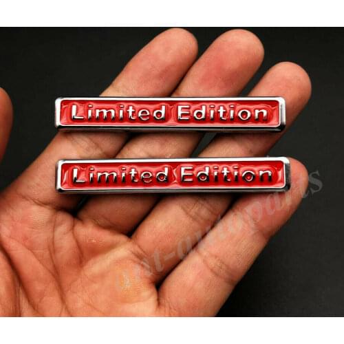 2x Metal Limited Edition Car Trunk Fender Door Emblem Badge Decals Sticker
