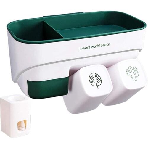 Toothbrush Holder Wall Mounted-Multifunctional Space Saving Tooth Brush Holder for Bathroom Organizer