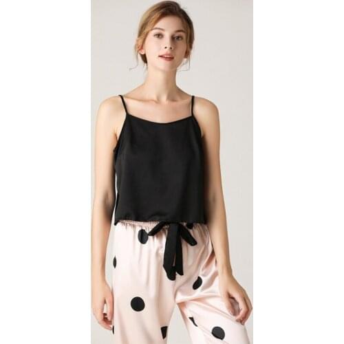 Spring And Summer Pajamas Ladies Thin Princess Style Simulation Silk Sexy Suspenders Trousers Ice Silk Home Service Suit Пижам