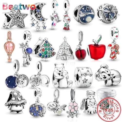 Fit Original Pandora Bracelet Charms 925 Sterling Silver Glow-in-the-dark Firefly Dangle Charm Silver Jewelry Making Berloque