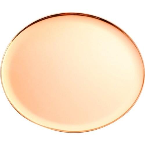 Hot Nordic Metal Rose Gold Office Table Storage Tray Scandinavian Jewelry Sundries Desk Storage Pad Organizer Decor for Home