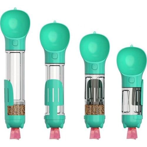 Portable Pet Dog Water Bottle Multifunction Pet Feeder With Poop Shovel Travel Puppy Drinking Bowl Dispenser Pet Accessories