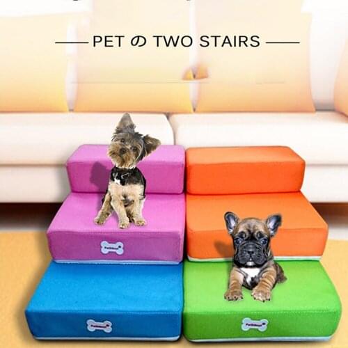 Breathable Mesh Foldable Pet Stairs Detachable Pet Bed Stairs Dog Ramp 2 Steps Ladder
