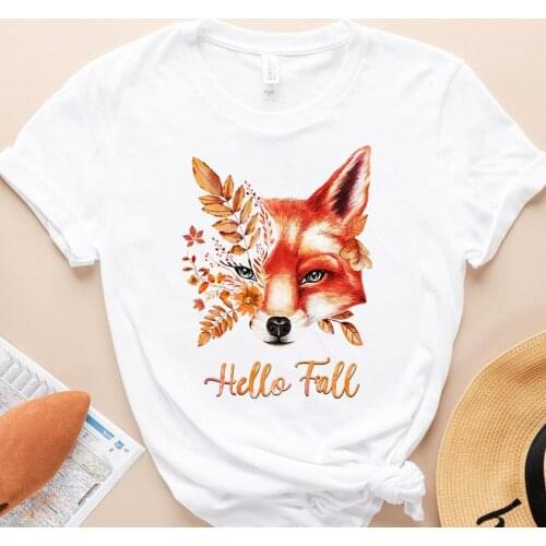 Maple Leaves Print Harajuku Top Women T-shirt Casual Ladies Basic O-collar Short Sleeved Women T-shirt Girl,Drop Ship