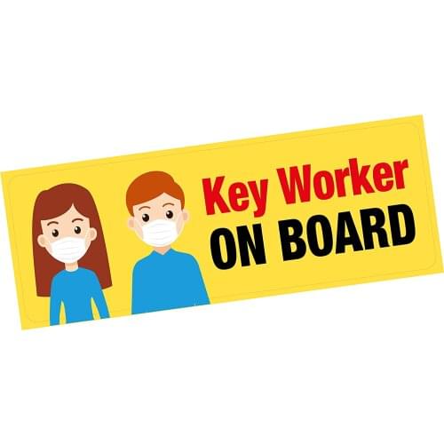 Creative Decal Key Worker ON Board Vinyl Car Sticker,20cm