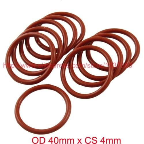 OD 40mm x CS 4mm silicone rubber gasket seal o ring