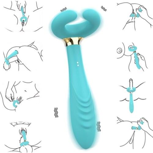 G-Spot Rabbit 3 Motors Dildo Vibrator Adult Sex Toys Silicone Clitoris Vagina Stimulator Nipple Massager Sex toy for Couples