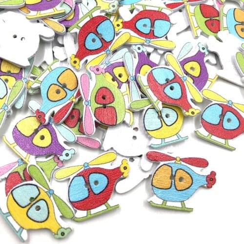 Airplan DIY 2 Holes Wooden Buttons Sewing Scrapbooking Crafts 28mm WB438