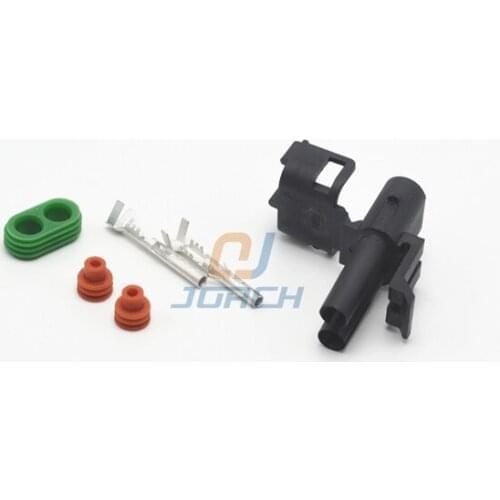 10 kits sets 2 pin way sealed car electrical plug socket delphi connectors