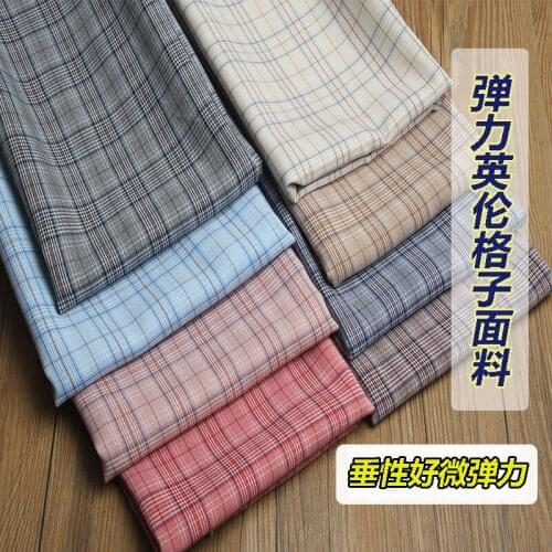 100cm*150cm/piece,Elastic Retro British Plaid Cloth,Clothing,Pants,Skirts,Waistcoats,Decorative Fabrics,DIY Handmade Materials
