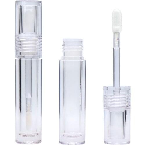 100pcs Empty Lip Gloss Tubes, 4ml Transparent Wand Tubes Refillable Lipgloss Containers C115