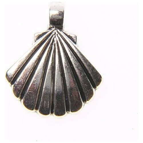 Tibetan silver plated cameo shell charm pendants 14pcs EF3573