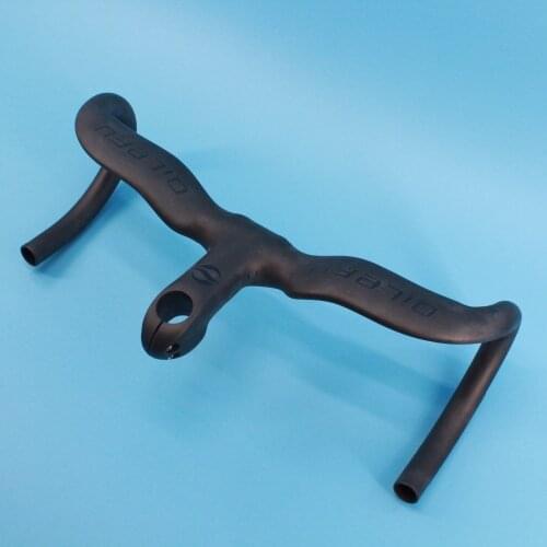 2018 Newest QILEFU road bike T800 matt UD full carbon fibre bicycle handlebar and stem integratived 400-440*80-120mm Free ship