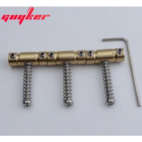3 Pcs Guitar Bridge Saddles Brass GOTOH Saddles Set with Wrench Highgrade Replacement Part for Tele TL Guitar