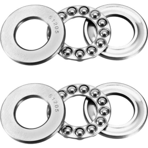 51205 Single Direction Thrust Ball Bearings 25mm x 47mm x 15mm Bearing Steel (Pack of 2)