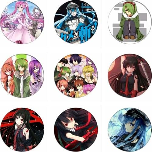 Anime Akame ga KILL Cosplay Badge Tatsumi Akame Brooch Pins Collection bags Lubbock Badges for Backpacks Clothes
