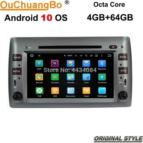 Ouchuangbo car radio gps DVD radio media stereo for Fiat Stilo 2002-2010 support wifi 4+64 1080P video android 10 PX5 8 cores